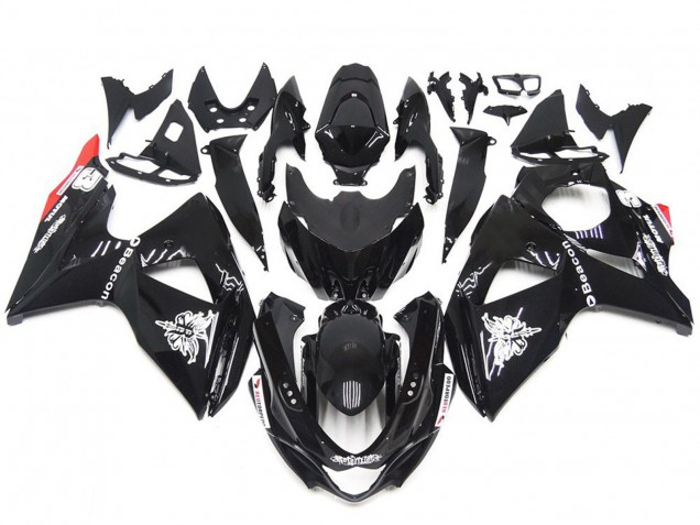 Einfarbig Schwarz Rot Glänzend Stil 09-16 Suzuki GSXR 1000 Verkleidung Einfarbig Schwarz Rot Glänzend Stil 09-16 Suzuki GSXR 1000 Verkleidung