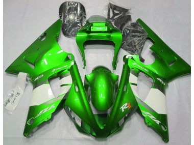 Elektrisches Grün & Weiß 00-01 Yamaha R1 Verkleidung