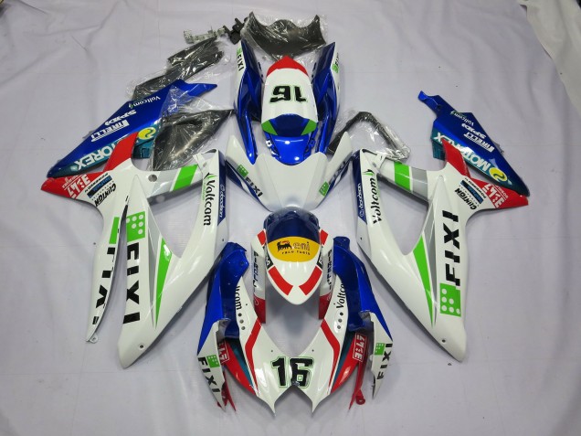 Fixi Blau 08-10 Suzuki GSXR 600-750 Verkleidung Fixi Blau 08-10 Suzuki GSXR 600-750 Verkleidung