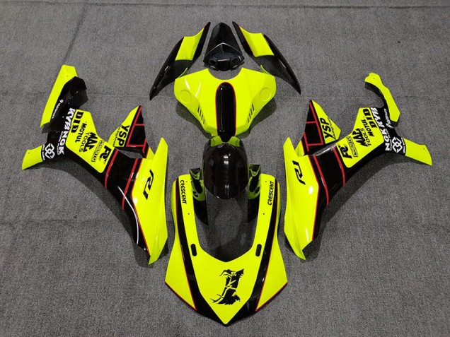 Florogelb & Schwarz 15-19 Yamaha R1 Verkleidung Florogelb & Schwarz 15-19 Yamaha R1 Verkleidung