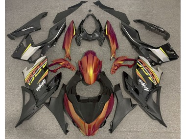 Flüssiges Orange & Grau 18-23 Kawasaki Ninja 400 Verkleidung