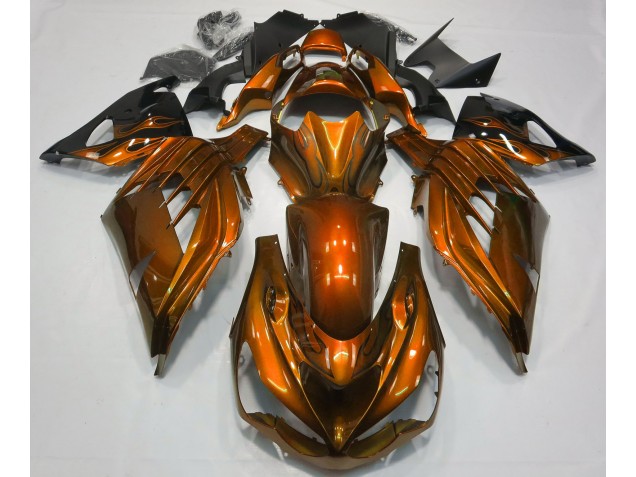 Gebranntes Orange Glänzend 12-21 Kawasaki ZX14R Verkleidung Gebranntes Orange Glänzend 12-21 Kawasaki ZX14R Verkleidung