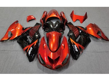 Gebranntes Orange Schwarz 06-11 Kawasaki ZX14R Verkleidung