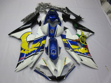 Gelb & Blau 08-16 Yamaha R6 Verkleidung