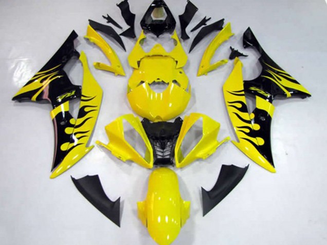 Gelb Flamme 08-16 Yamaha R6 Verkleidung Gelb Flamme 08-16 Yamaha R6 Verkleidung