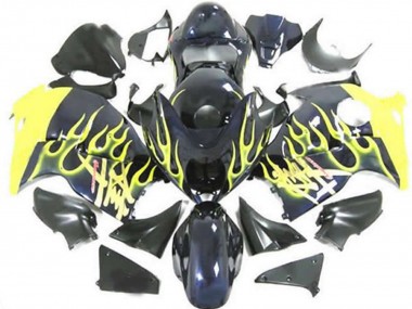 Gelb Flamme 97-07 Suzuki GSXR 1300 Verkleidung