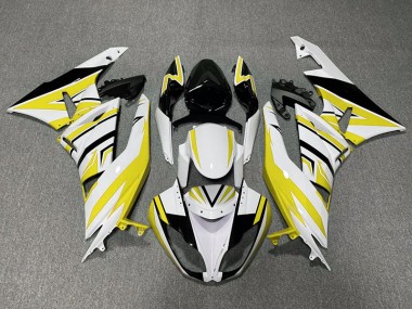 Gelb-Weiß-Schwarz-Zack 09-12 Kawasaki ZX6R Verkleidung