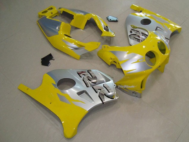 Gelb Silber 90-98 Honda CBR250RR Verkleidung Gelb Silber 90-98 Honda CBR250RR Verkleidung
