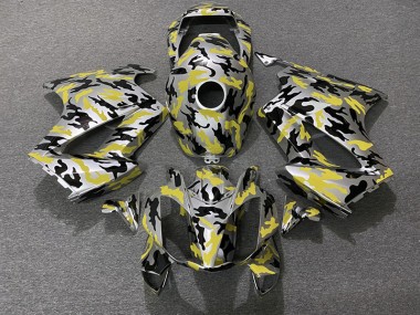 Gelb Tarnung 02-12 Honda VFR800 Verkleidung