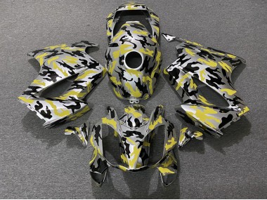 Gelb Tarnung 02-12 Honda VFR800 Verkleidung