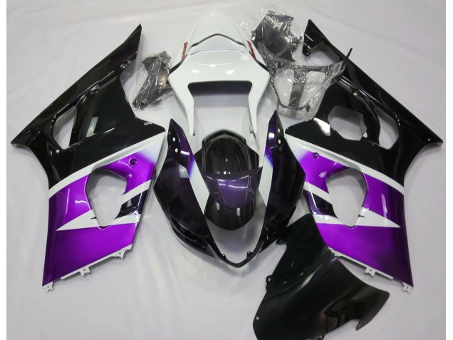 Glanz Lila & Weiß 03-04 Suzuki GSXR 1000 Verkleidung Glanz Lila & Weiß 03-04 Suzuki GSXR 1000 Verkleidung
