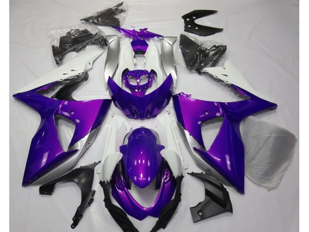 Glanz Lila & Weiß 09-16 Suzuki GSXR 1000 Verkleidung Glanz Lila & Weiß 09-16 Suzuki GSXR 1000 Verkleidung