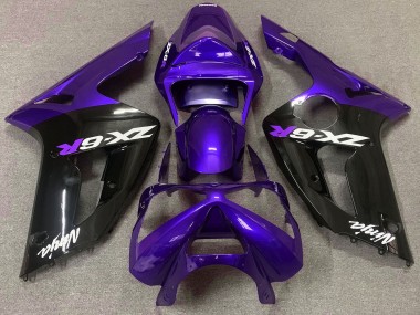 Glanz Lila & Schwarz 03-04 Kawasaki ZX6R Verkleidung