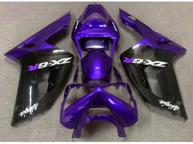 Glanz Lila & Schwarz 03-04 Kawasaki ZX6R Verkleidung