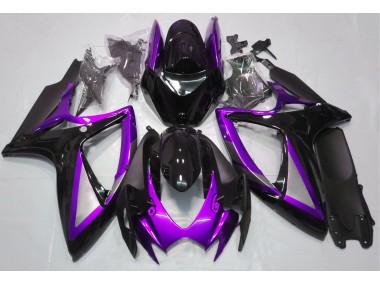 Glanz Lila & Schwarz 06-07 Suzuki GSXR 600-750 Verkleidung
