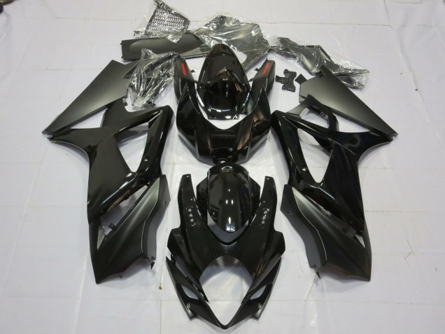 Glanz & Matt Schwarz 07-08 Suzuki GSXR 1000 Verkleidung Glanz & Matt Schwarz 07-08 Suzuki GSXR 1000 Verkleidung