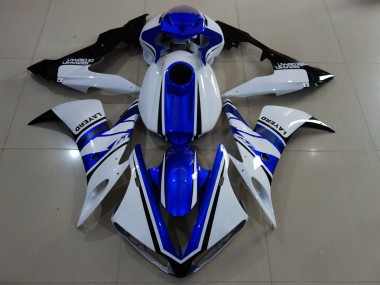 Glänzend Weiß & Blau 04-06 Yamaha R1 Verkleidung