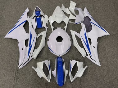 Glänzend Weiß & Blau 08-16 Yamaha R6 Verkleidung