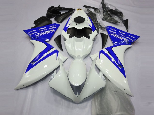 Glänzend Weiß & Blau 12-14 Yamaha R1 Verkleidung Glänzend Weiß & Blau 12-14 Yamaha R1 Verkleidung