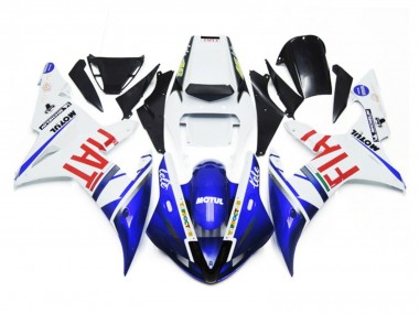 Glänzend Weiß & Blau Fiat 02-03 Yamaha R1 Verkleidung
