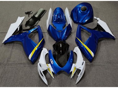 Glänzend Blau Weiß & Gelb 06-07 Suzuki GSXR 600-750 Verkleidung