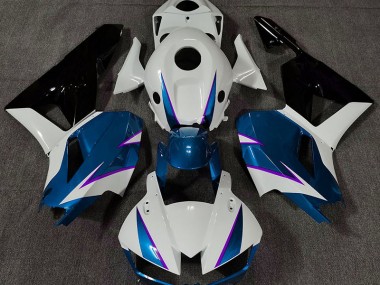 Glänzend Blau Weiß & Lila 13-23 Honda CBR600RR Verkleidung