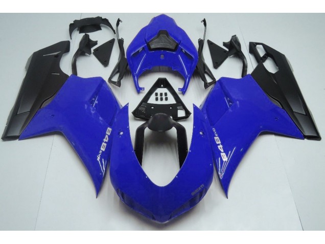Glänzend Blau & Schwarz 07-14 Ducati 848 1098 1198 Verkleidung Glänzend Blau & Schwarz 07-14 Ducati 848 1098 1198 Verkleidung