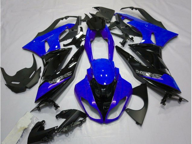 Glänzend Blau & Schwarz 09-12 Kawasaki ZX6R Verkleidung Glänzend Blau & Schwarz 09-12 Kawasaki ZX6R Verkleidung
