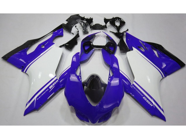 Glänzend Blau Weiß & Schwarz 11-14 Ducati 1199 Verkleidung Glänzend Blau Weiß & Schwarz 11-14 Ducati 1199 Verkleidung