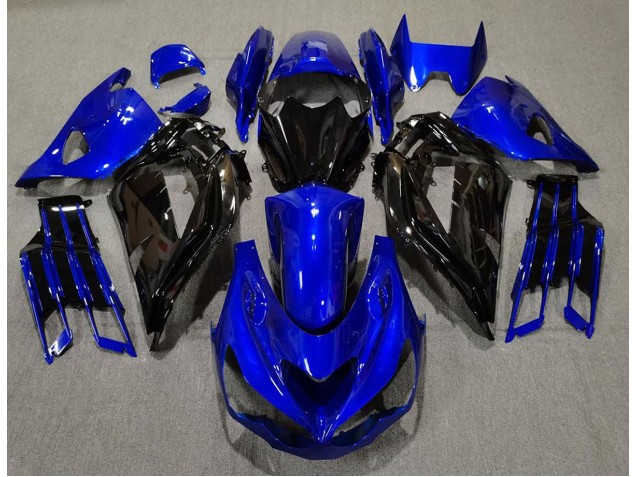 Glänzend Blau & Schwarz 12-21 Kawasaki ZX14R Verkleidung Glänzend Blau & Schwarz 12-21 Kawasaki ZX14R Verkleidung