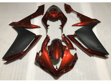 Glänzend Dunkelorange & Schwarz 07-08 Yamaha R1 Verkleidung