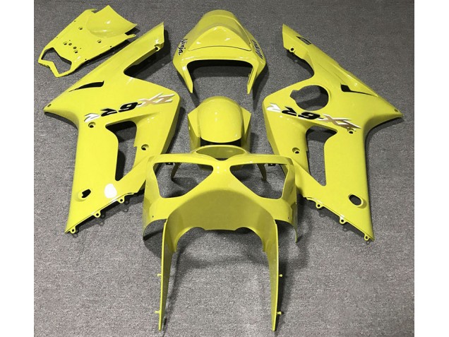 Glänzend Gelb 03-04 Kawasaki ZX6R Verkleidung Glänzend Gelb 03-04 Kawasaki ZX6R Verkleidung