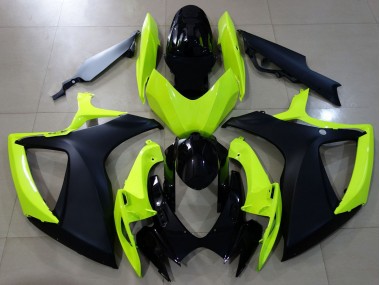 Glänzend Gelb & Schwarz 06-07 Suzuki GSXR 600-750 Verkleidung