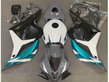 Glänzend Grauweiß & Hellblau 09-12 Honda CBR600RR Verkleidung