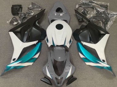 Glänzend Grauweiß & Hellblau 09-12 Honda CBR600RR Verkleidung