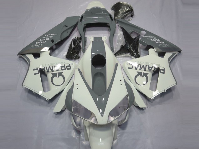 Glänzend Weiß & Grau Pramac 03-04 Honda CBR600RR Verkleidung Glänzend Weiß & Grau Pramac 03-04 Honda CBR600RR Verkleidung