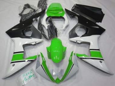 Glänzend Weiß & Grün 03-04 Yamaha R6 Verkleidung