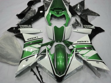 Glänzend Weiß & Grün 07-08 Yamaha R1 Verkleidung