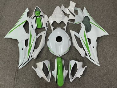 Glänzend Weiß & Grün 08-16 Yamaha R6 Verkleidung