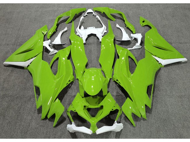 Glänzend Grün & Weiß 19-23 Kawasaki ZX6R Verkleidung Glänzend Grün & Weiß 19-23 Kawasaki ZX6R Verkleidung