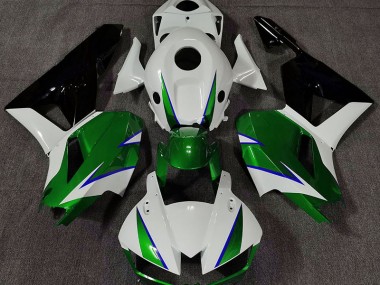 Glänzend Grün Weiß & Blau 13-23 Honda CBR600RR Verkleidung