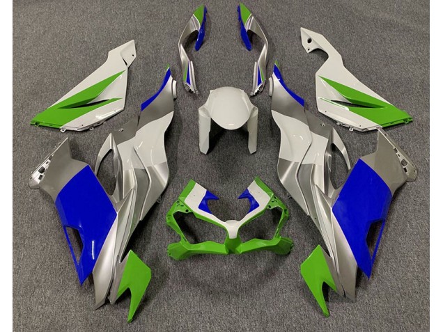 Glänzend Grün Blau & Silber 19-23 Kawasaki ZX6R Verkleidung Glänzend Grün Blau & Silber 19-23 Kawasaki ZX6R Verkleidung