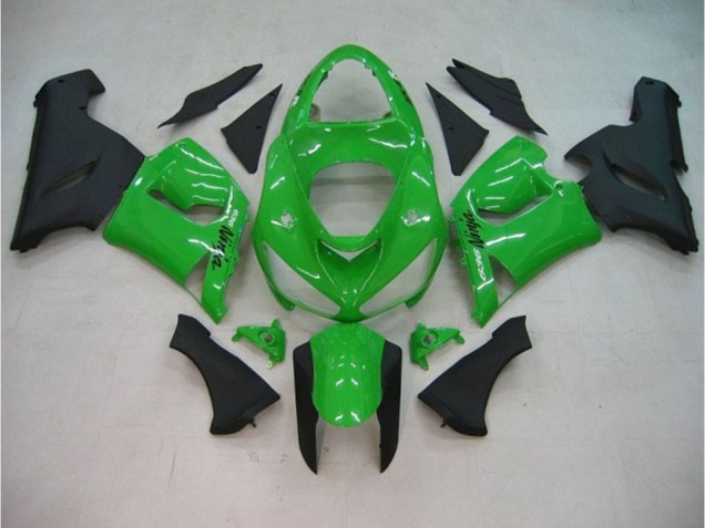Glänzend Grün Matt 05-06 Kawasaki ZX6R Verkleidung Glänzend Grün Matt 05-06 Kawasaki ZX6R Verkleidung