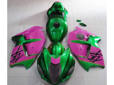Glänzend Grün & Pink 97-07 Suzuki GSXR 1300 Verkleidung