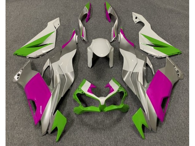 Glänzend Grün Pink & Silber 19-23 Kawasaki ZX6R Verkleidung Glänzend Grün Pink & Silber 19-23 Kawasaki ZX6R Verkleidung