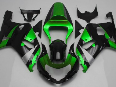 Glänzend Grün & Schwarz 01-03 Suzuki GSXR 600-750 Verkleidung