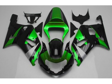 Glänzend Grün & Schwarz 01-03 Suzuki GSXR 600-750 Verkleidung