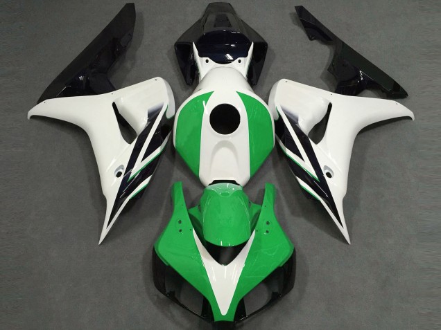 Glänzend Weiß Grün Schwarz 06-07 Honda CBR1000RR Verkleidung Glänzend Weiß Grün Schwarz 06-07 Honda CBR1000RR Verkleidung