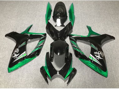 Glänzend Grün & Schwarz Design 06-07 Suzuki GSXR 600-750 Verkleidung