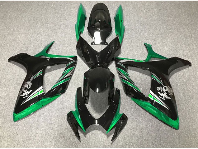 Glänzend Grün & Schwarz Design 06-07 Suzuki GSXR 600-750 Verkleidung Glänzend Grün & Schwarz Design 06-07 Suzuki GSXR 600-750 Verkleidung